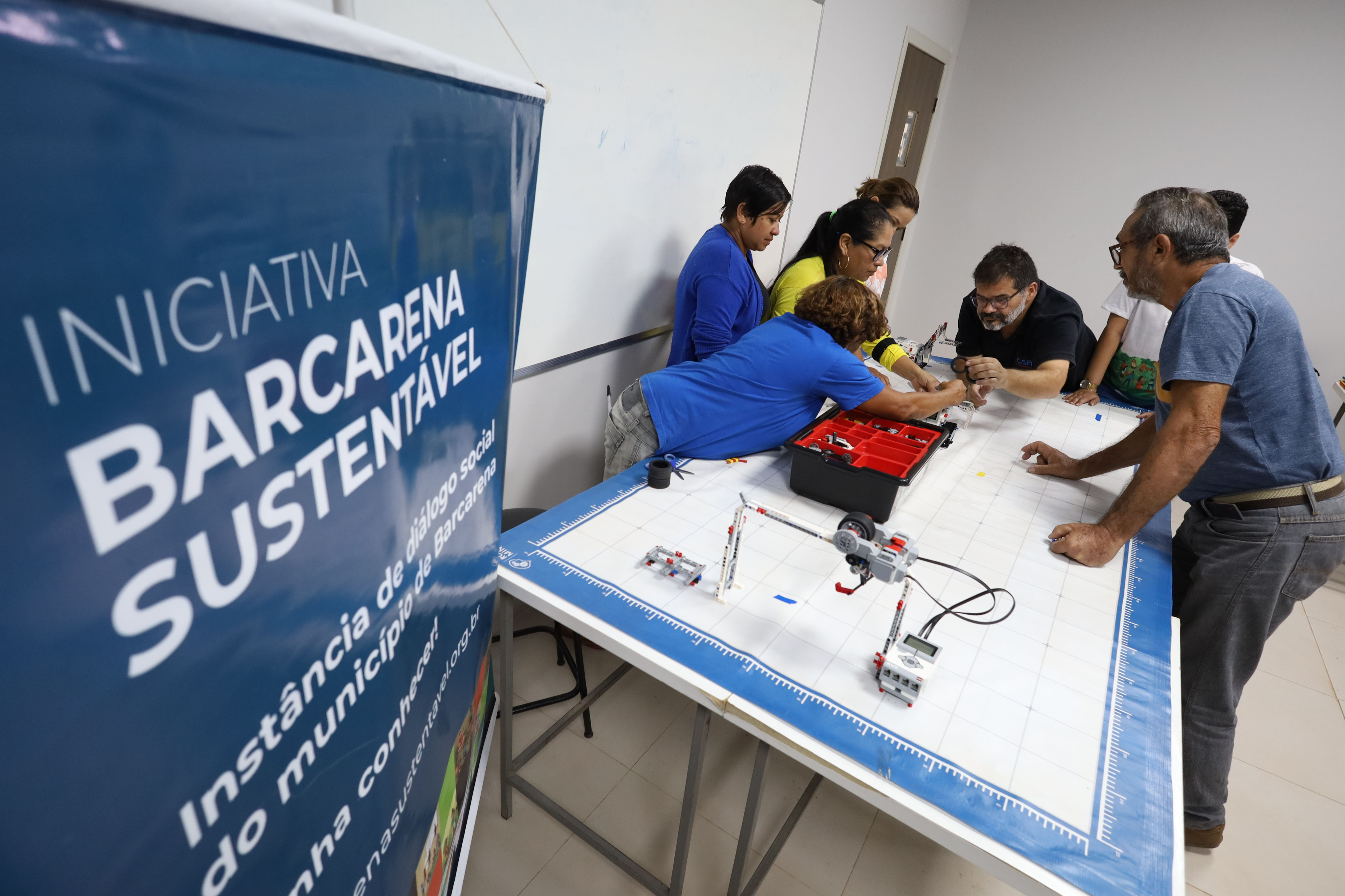 a group of people working on a project