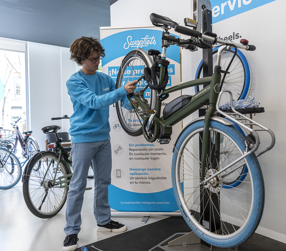 Swapfiets onderhoudt een efficiënte reparatieservice. (Foto met dank aan Swapfiets)