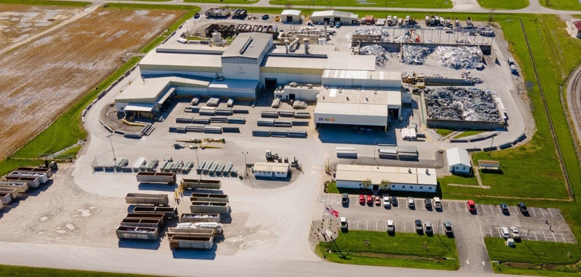 aerial view of a large building