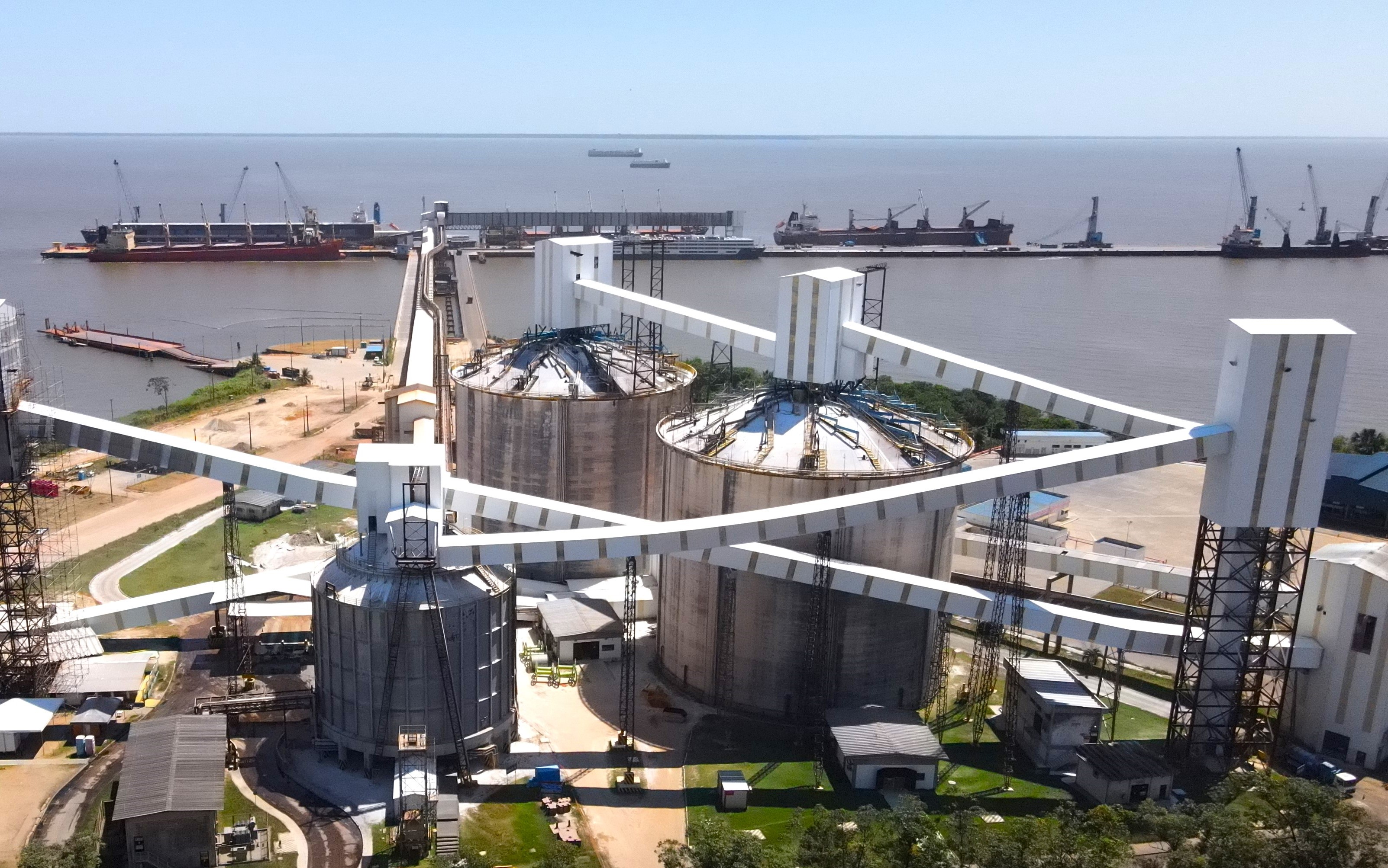 a large building next to a body of water