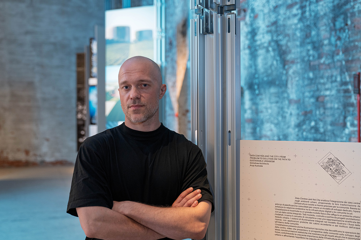 a man sitting in a doorway