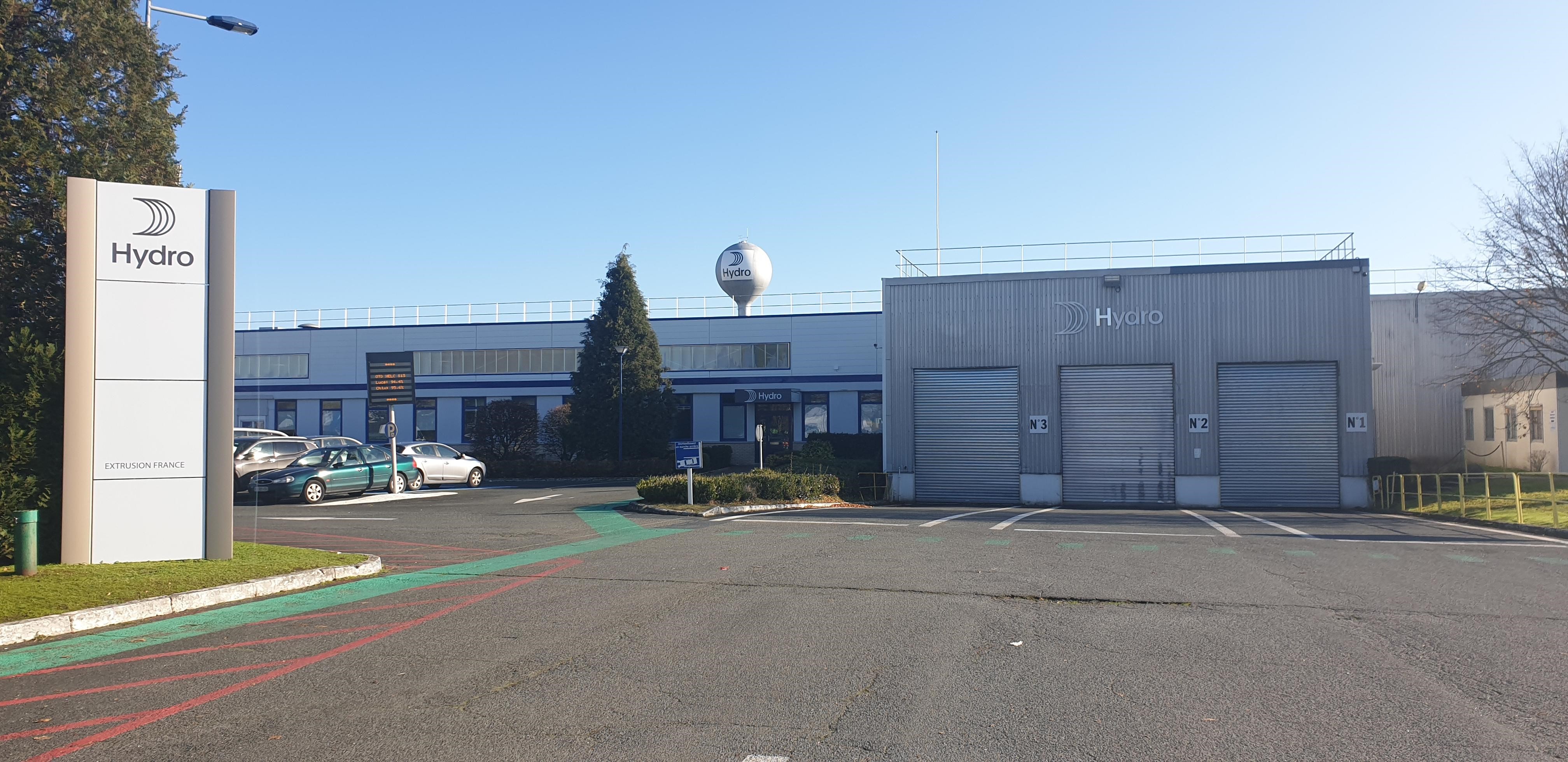 a building with a parking lot