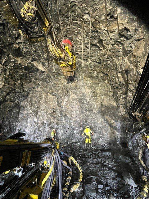 men working on a construction site