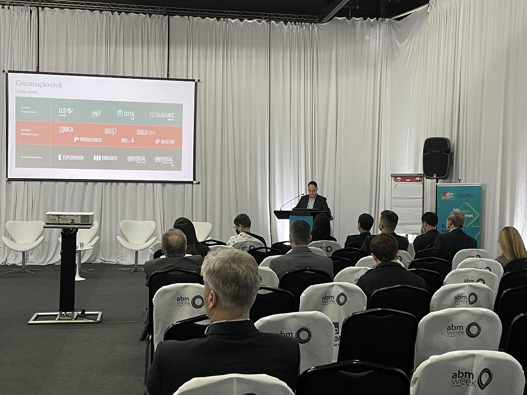 a person giving a presentation to an audience