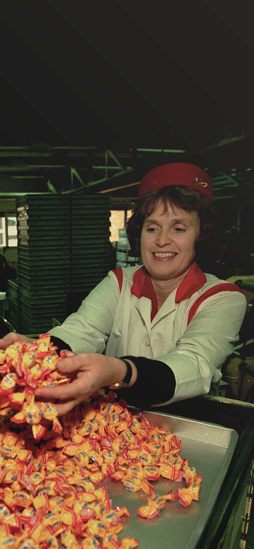 Employee at the Freia factory